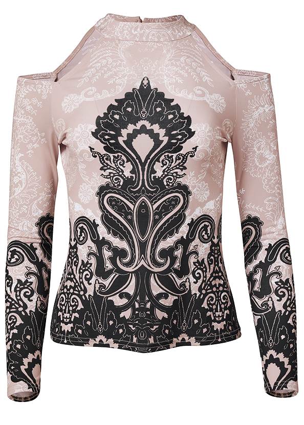Ghost with background  view Paisley Cold-Shoulder Top