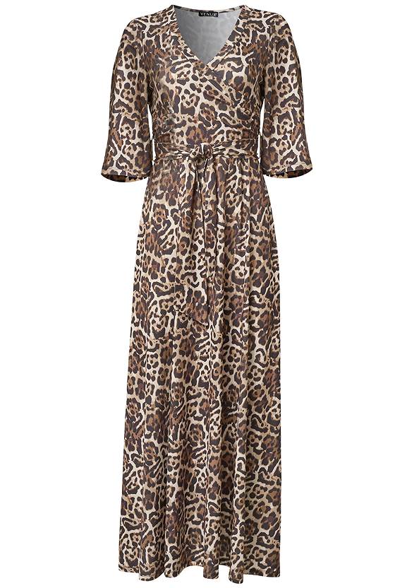 Ghost with background  view Animal Print Maxi Dress