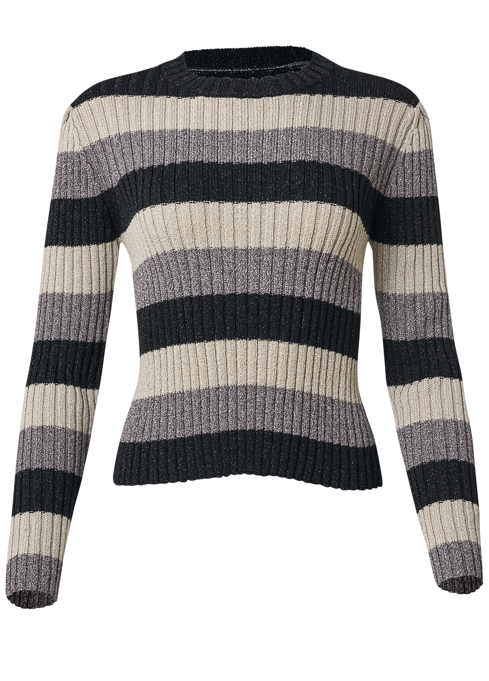 Striped on sale ribbed sweater