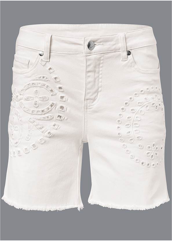 Alternate View Laser Cut Jean Shorts