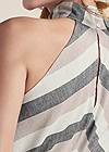 Detail back view Striped Linen Dress