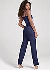 Back View Sparkle Overlay Jumpsuit