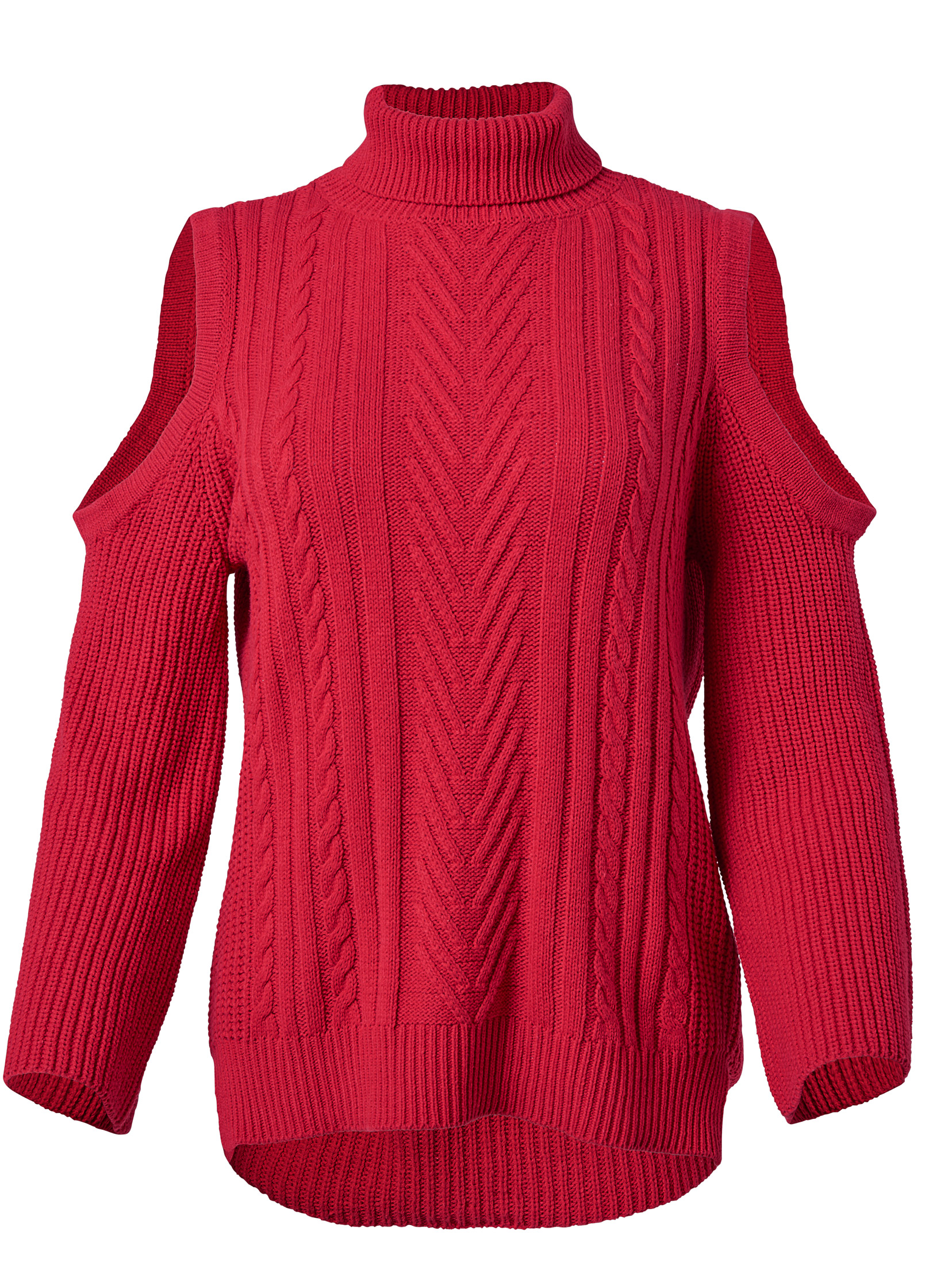 Cold shoulder sweater in Red VENUS