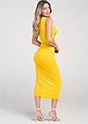 Full back view Ruched Bodycon Dress