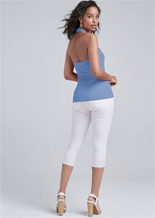 Back View One-Shoulder Strappy Top