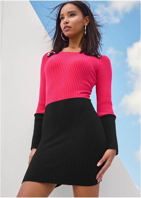 Pink Lily I Can Explain Black Midi Dress with Pearl Mesh Sleeves S