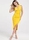Full front view Ruched Bodycon Dress