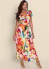 Alternate View Abstract Maxi Dress