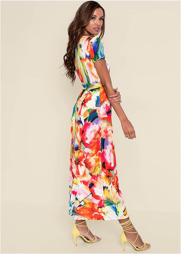 Back View Abstract Maxi Dress