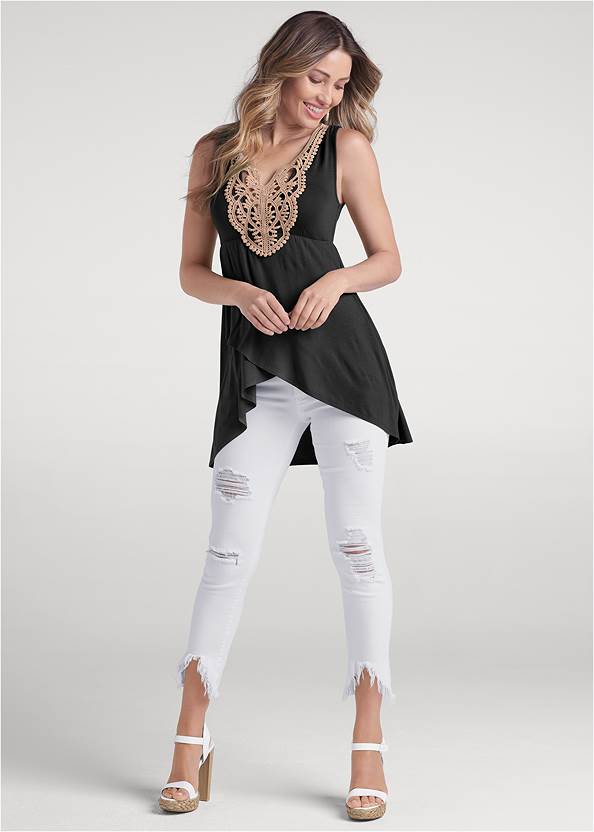 Alternate View Crochet Lace Tunic Top