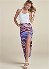Front View Abstract Zebra Print Skirt