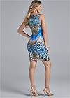 Back View Vibrant Abstract Cheetah Dress