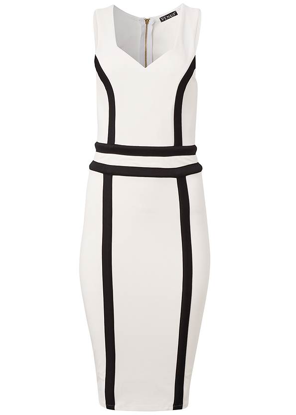 Ghost with background  view Color Block Midi Dress