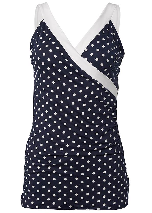 Ghost with background  view Polka-Dot Tank Top
