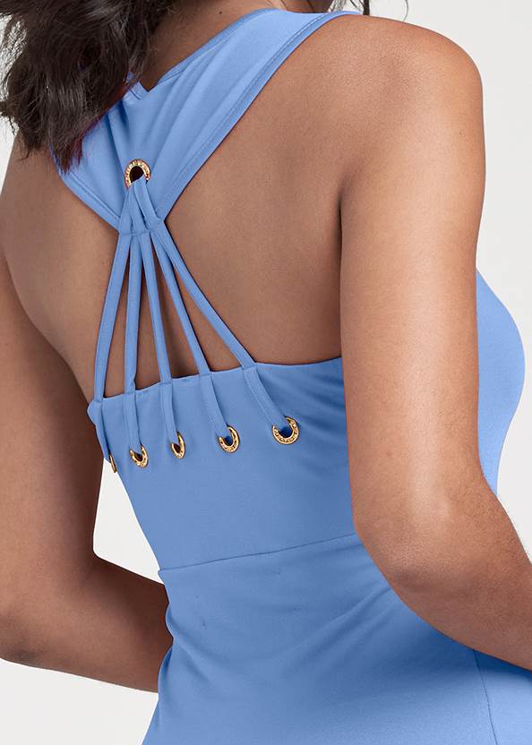 Detail back view Strappy Back Maxi Dress