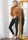 Front View Mid Rise Slimming Stretch Jeggings