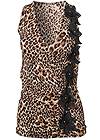 Alternate View Leopard Floral Applique Top