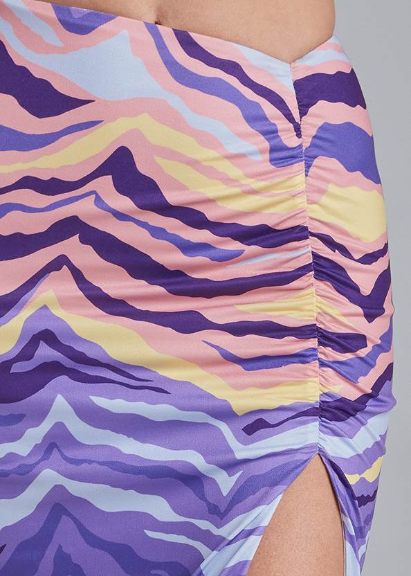 Alternate View Abstract Zebra Print Skirt