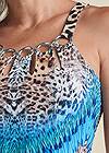 Alternate View Vibrant Abstract Cheetah Ring Detail Top