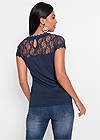 Cropped Back View Lace Detail Tee