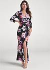 Full front view Floral Print Long Dress