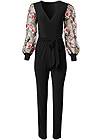 Alternate View Embroidered Sleeve Jumpsuit