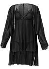 Ghost with background  view Sheer Babydoll Robe Set
