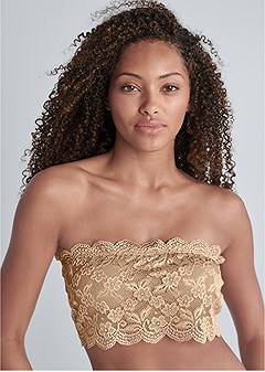 Natural Beauty Lace Bandeau in Tan