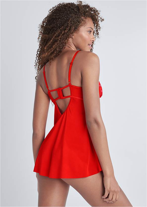 Back View Strappy Detail Babydoll