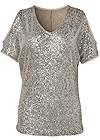 Ghost with background  view Cold-Shoulder Sequin Top