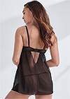 Back View Embroidered Babydoll Set