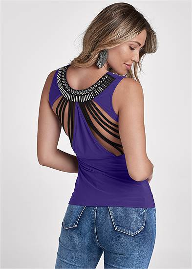 Strappy Embellished Top