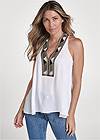 Cropped front view Embellished Tank Top