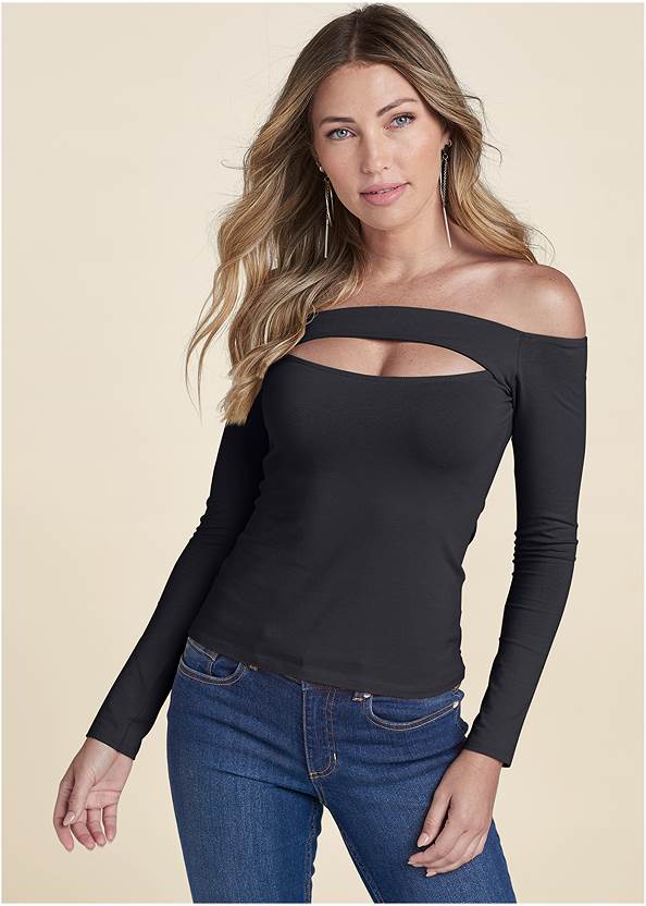 Front View Off-The-Shoulder Top