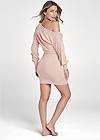 Back View Cozy Hacci Ruched Dress