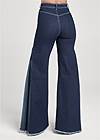 Alternate View Wide Leg Frayed Flare Jeans