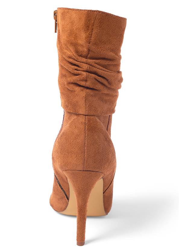 Shoe series back view Slouchy Pointed Toe Booties