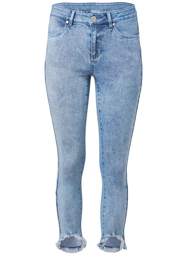 Alternate View Rhinestone Trim Jeans