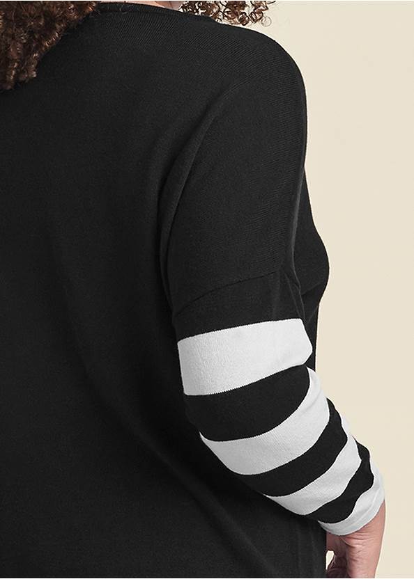 Alternate View Stripe Sleeve Sweater