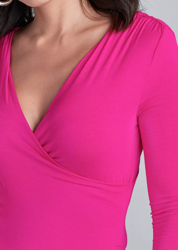 Alternate View Surplice Fitted Top