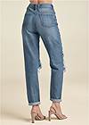 Waist down back view Rigid Ripped Relaxed Fit Jeans
