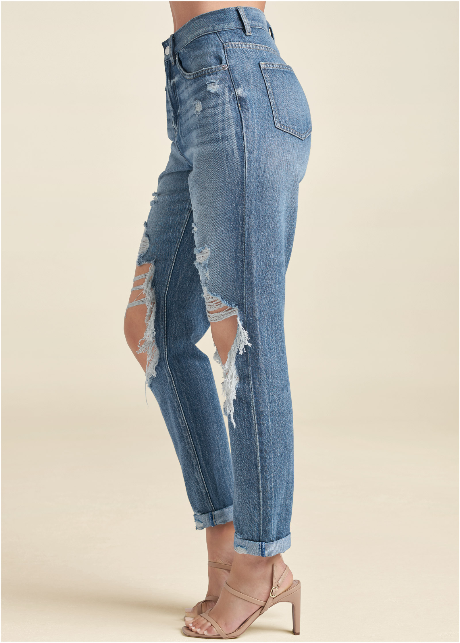 New Vintage Boyfriend Jeans in Medium Wash - Denim | VENUS