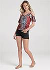 Alternate View Paisley Cold-Shoulder Top