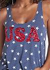 Detail front view Americana Tank Top