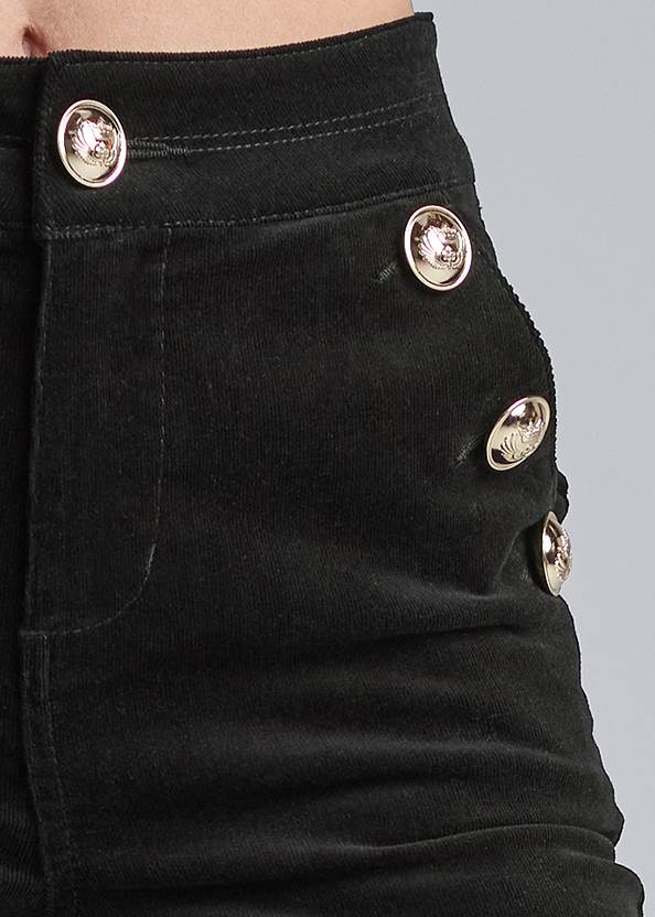 Alternate View Button-Front Corduroy Pants