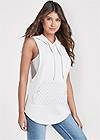 Front View Sleeveless Tunic Hoodie