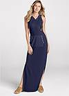 Full front view Whipstitch Lounge Maxi Dress