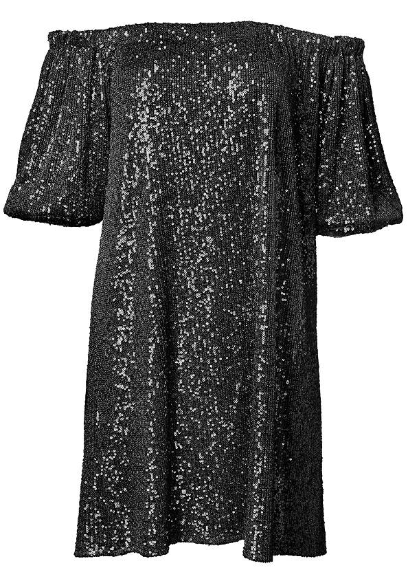 Alternate View Sequin Off-The-Shoulder Dress