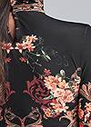Detail back view Floral Print Mock-Neck Top