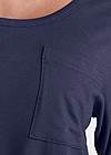 Detail front view Knot Twist Long Sleeve Tee